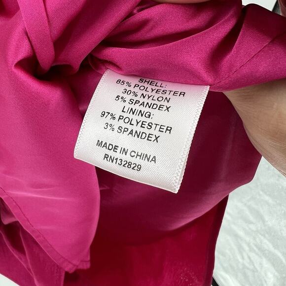 Lovers and Friends Lorenza Mini Dress Fuchsia Pink Long Sleeve V-Neck Size Large - Picture 9 of 11